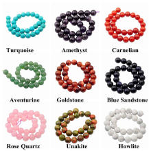 14MM Loose Natural Gemstone Crystal Round Beads